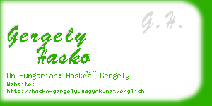 gergely hasko business card