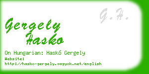 gergely hasko business card